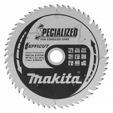 Lame de scie MAKITA B-57336 SPECIALIZED EFFICUT Ø 165mm