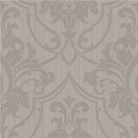 PAPEL PINTADO St Petersburg Damask Metallic Gilver On Taupe 88-8033