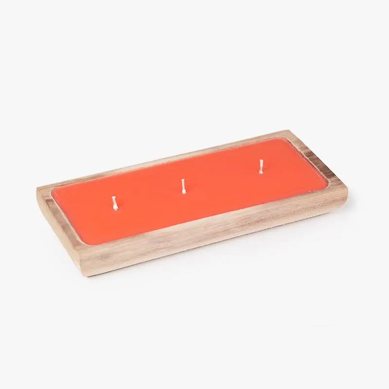 NATURAL LIVING VELA CON SOPORTE MADERA