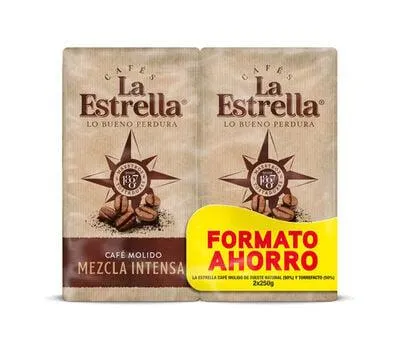Café molido La Estrella 250g pack-2 mezcla
