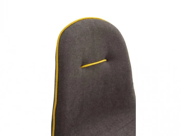 Pack 4 Sillas Gris con Ribete Mostaza