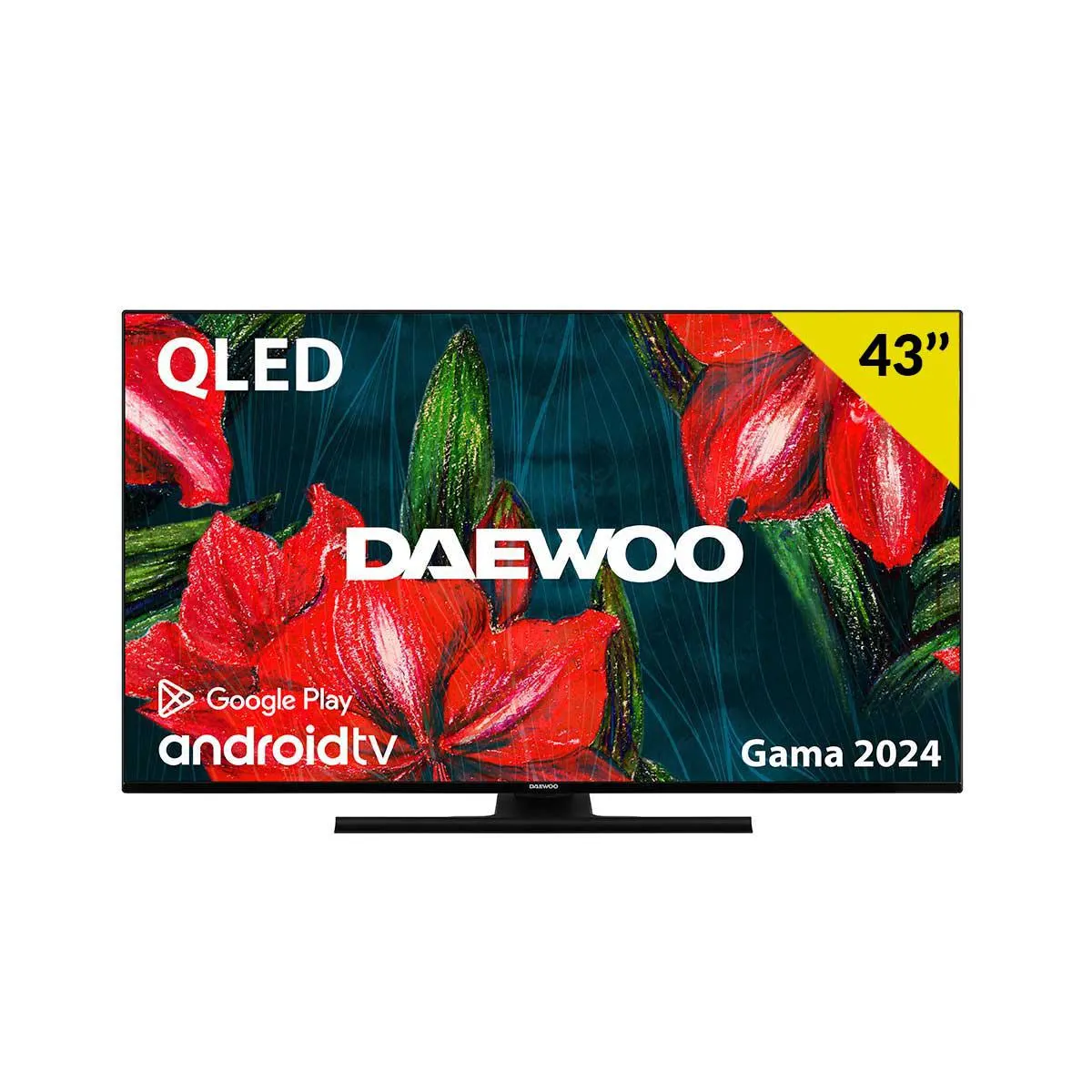 Televisor Smart TV Daewoo D43DH55UQMS 43’’ 4K UHD QLED Android 11 F negro