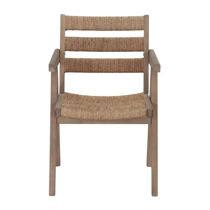 Ande elm wood and fiber dining chair