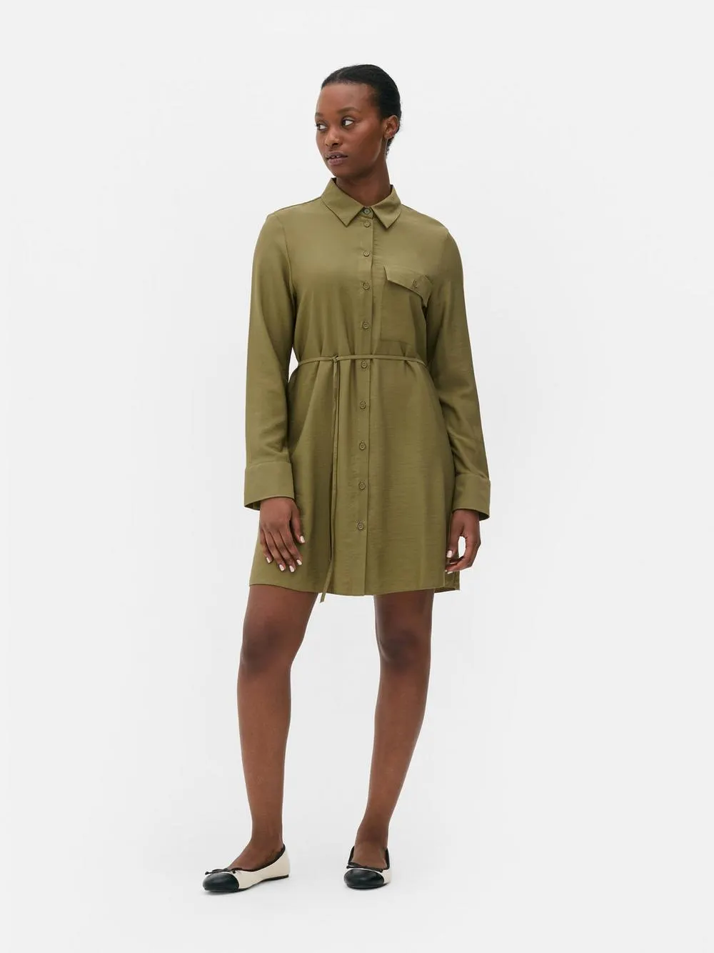 Mini-Blusenkleid im Utility-Stil