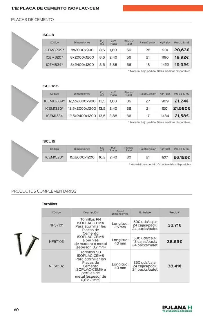 Catálogo de PLACA DE YESO LAMINADO – TARIFA ISOLANA 31 de marzo al 31 de marzo 2025 - Página 55