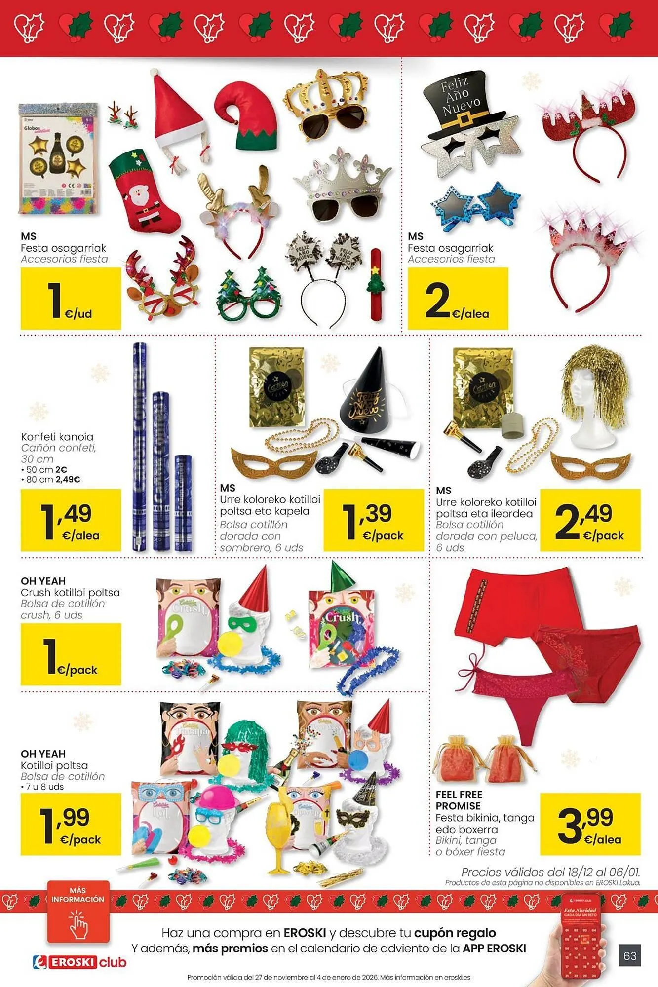 Catálogo de Folleto Eroski 18 de diciembre al 31 de diciembre 2025 - Página 63