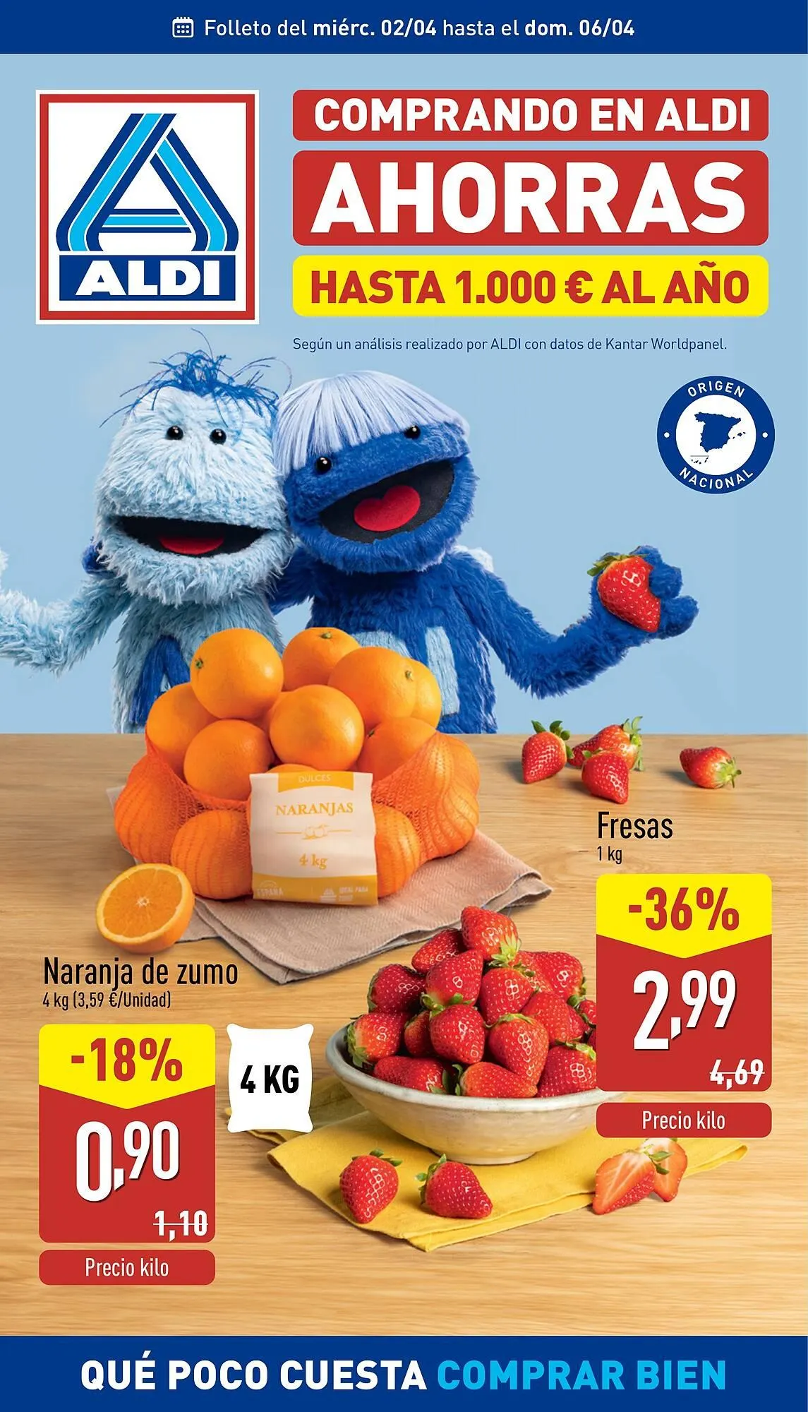 Catálogo de Folleto ALDI 2 de abril al 6 de abril 2025 - Página 1