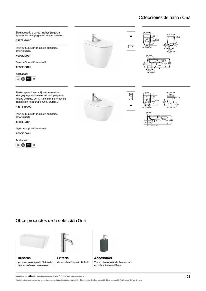 Catálogo de Colecciones de Baño, Muebles y Accesorios 9 de enero al 31 de diciembre 2025 - Página 105