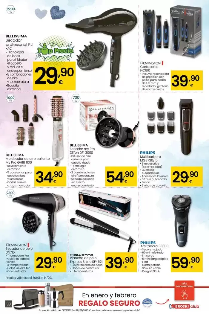 Catálogo de Más de 2000 productos, SIEMPRE A BUEN PRECIO HIPERMERCADOS EROSKI 30 de enero al 11 de febrero 2025 - Página 38