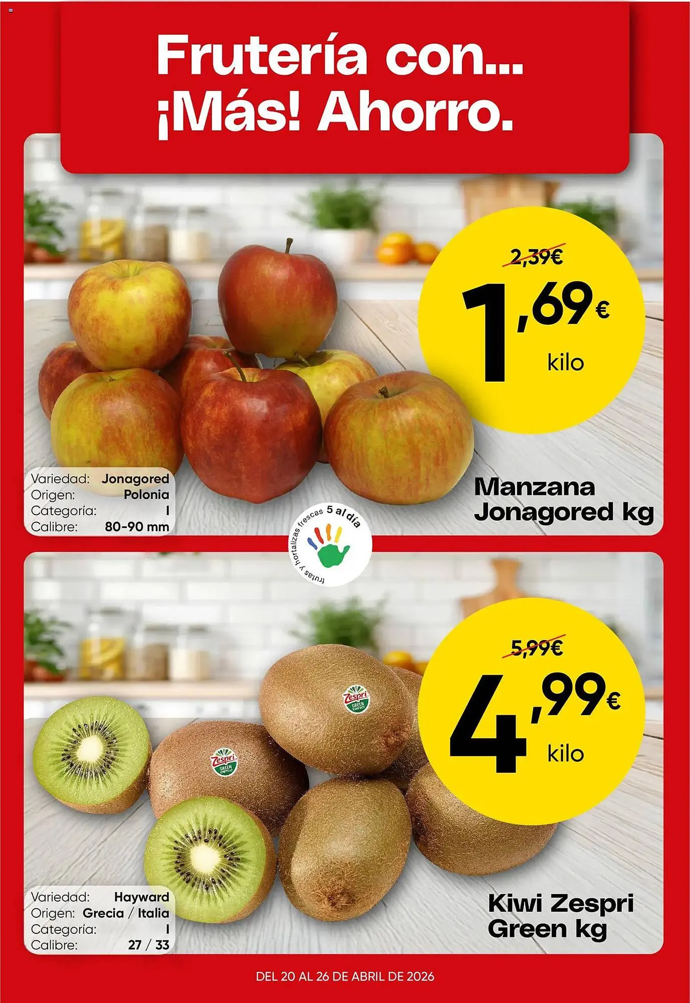 Catálogo de Folleto FROIZ 20 de abril al 26 de abril 2026 - Página 1