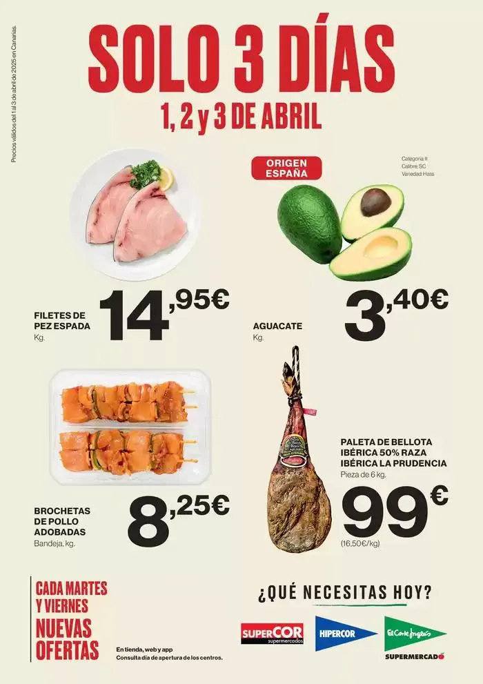 Catálogo de Precios válidos del 1 al 3 de abril de 2025 en Canarias 1 de abril al 3 de abril 2025 - Página 1