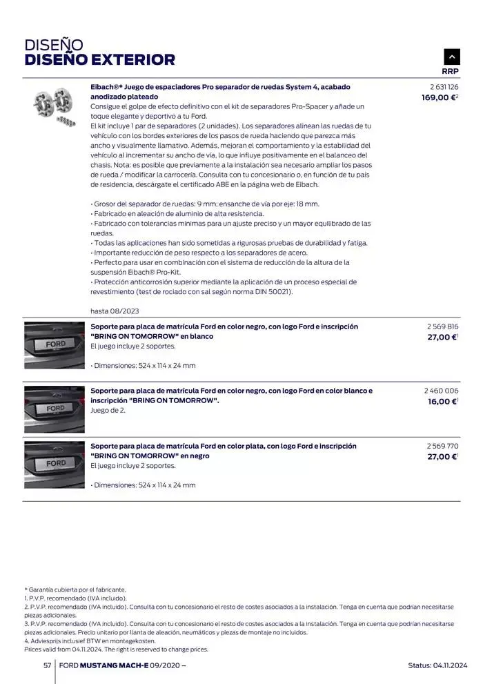 Catálogo de Ford de accesorios Ford Mustang Mach-E 13 de noviembre al 13 de noviembre 2025 - Página 57