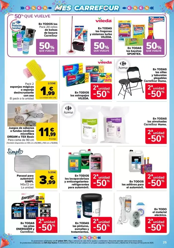 Catálogo de 50% QUE VUELVE + 2ªUD. AL -50% 13 de mayo al 26 de mayo 2025 - Página 25