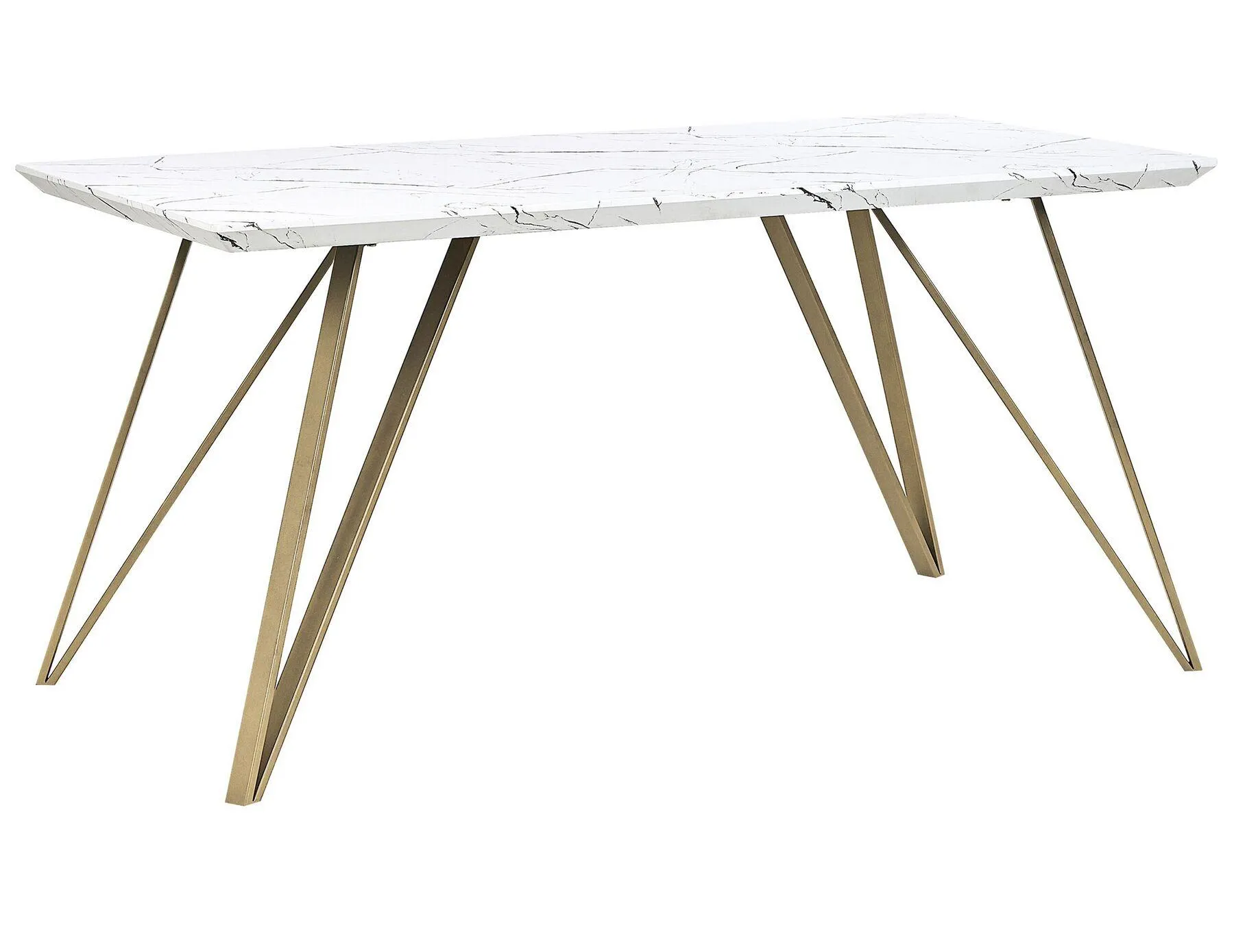 Mesa de comedor MOLDEN Mármol/Dorado 150 cm 80 cm
