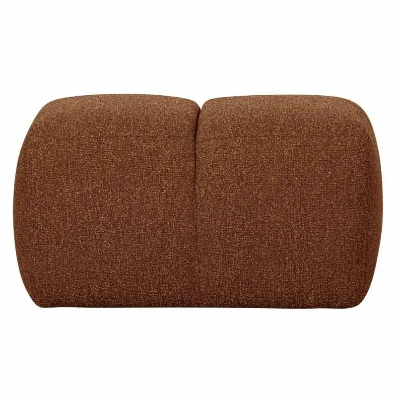 Mojo bouclé pouf rust brown, 84cm