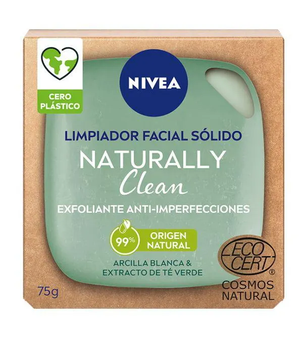 Naturally Clean Limpiador Facial Sólido | 75 gr