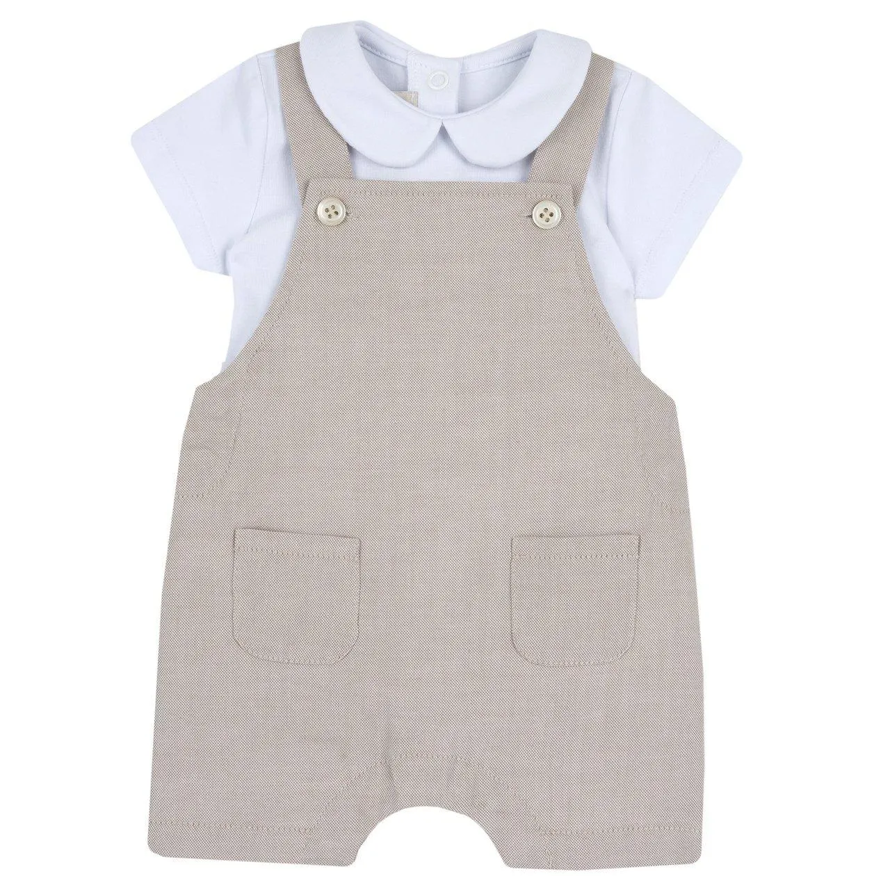 Set de body y peto corto con bolsillos