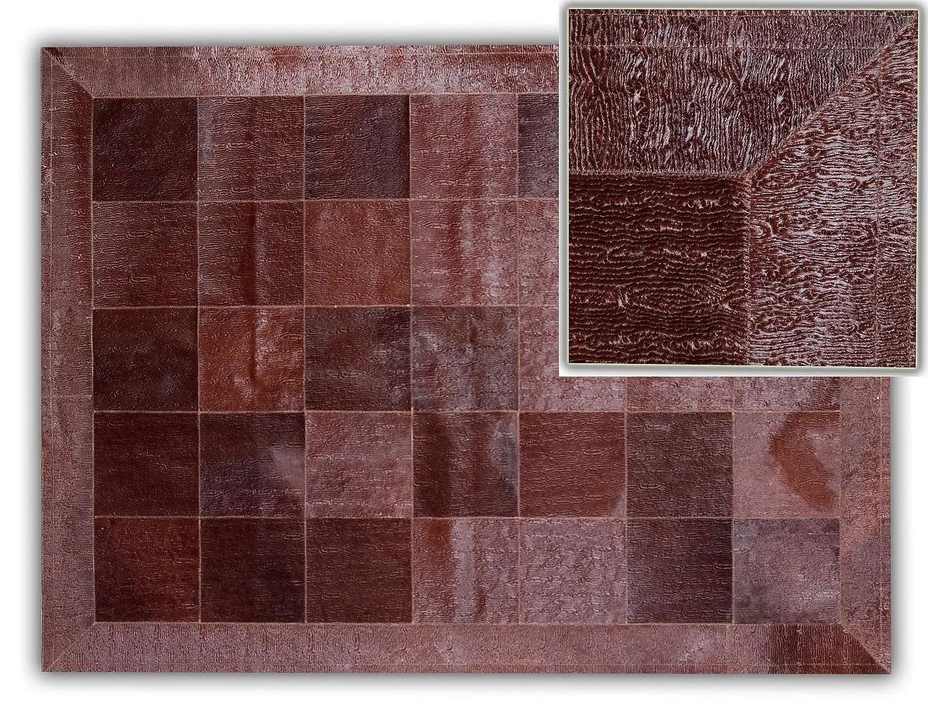 Alfombra piel toro mod Astrakan marrón