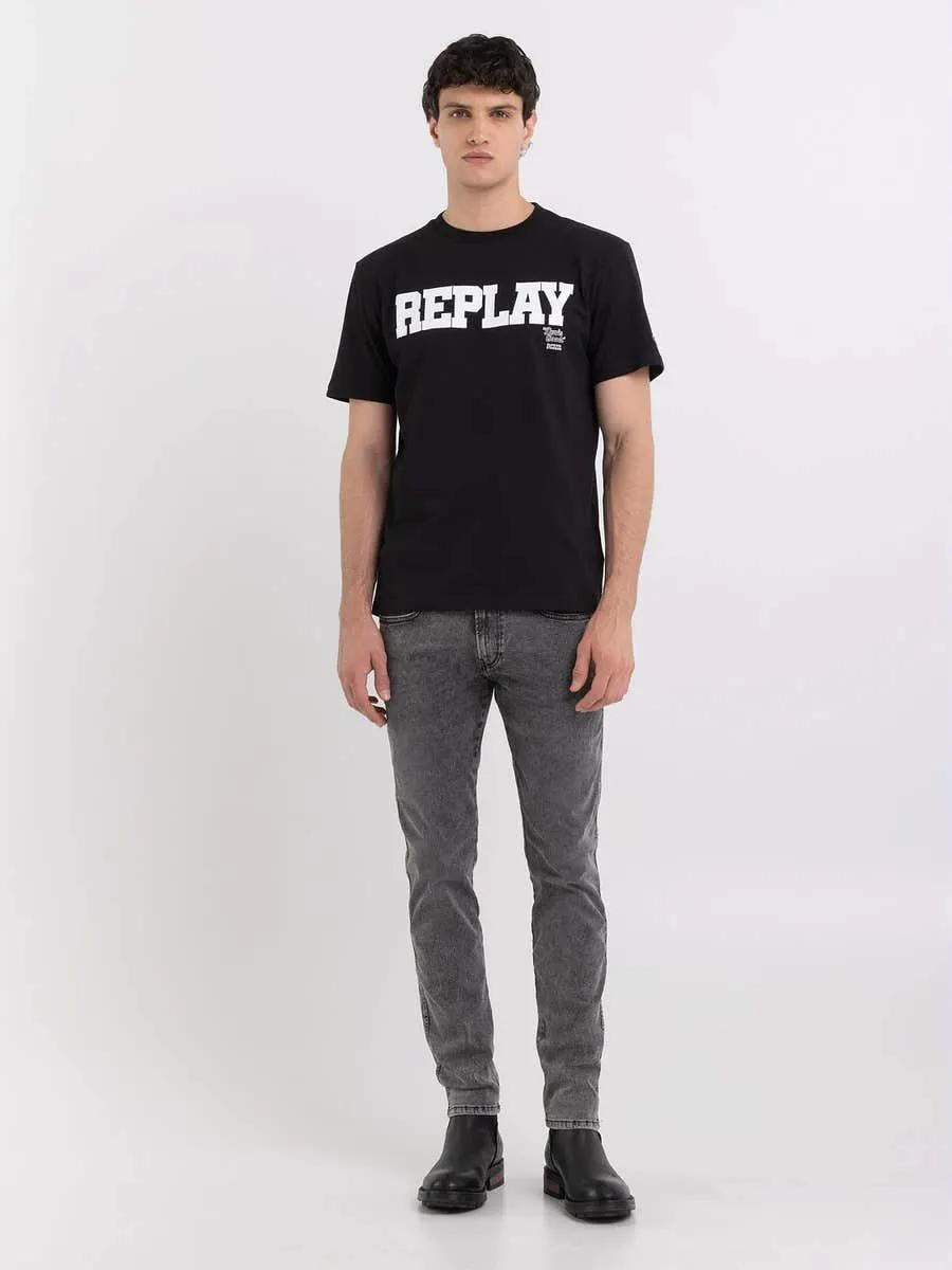 Camiseta con cuello redondo y estampado