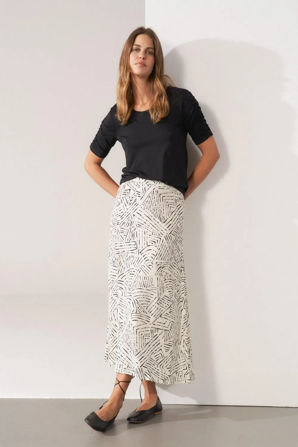 Camiseta manga fruncida