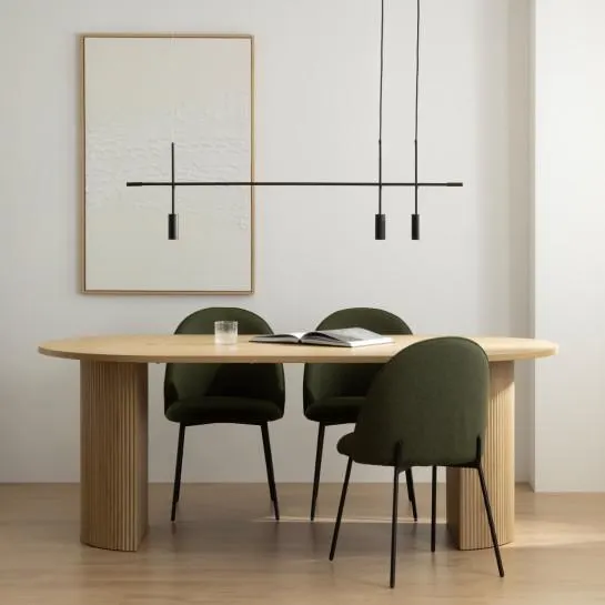 Mesa de comedor rectangular natural 200