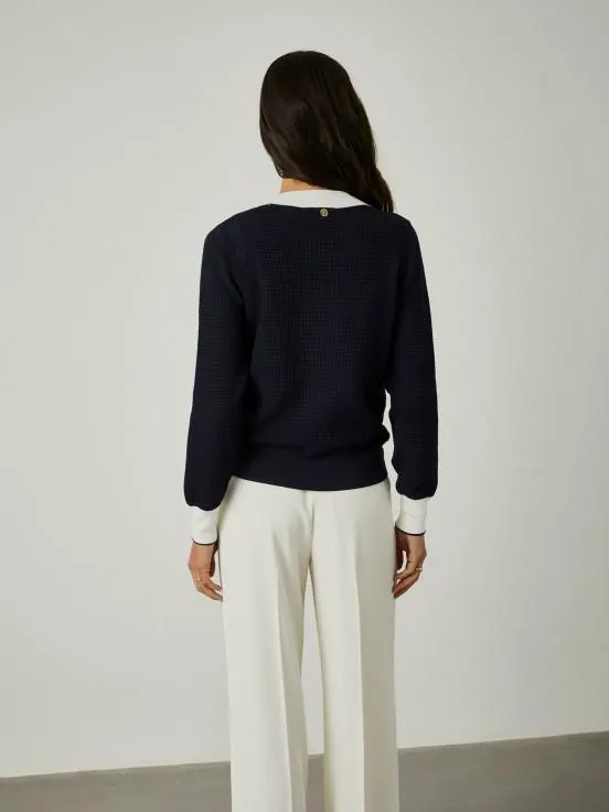 Cárdigan de punto con bolsillos delanteros