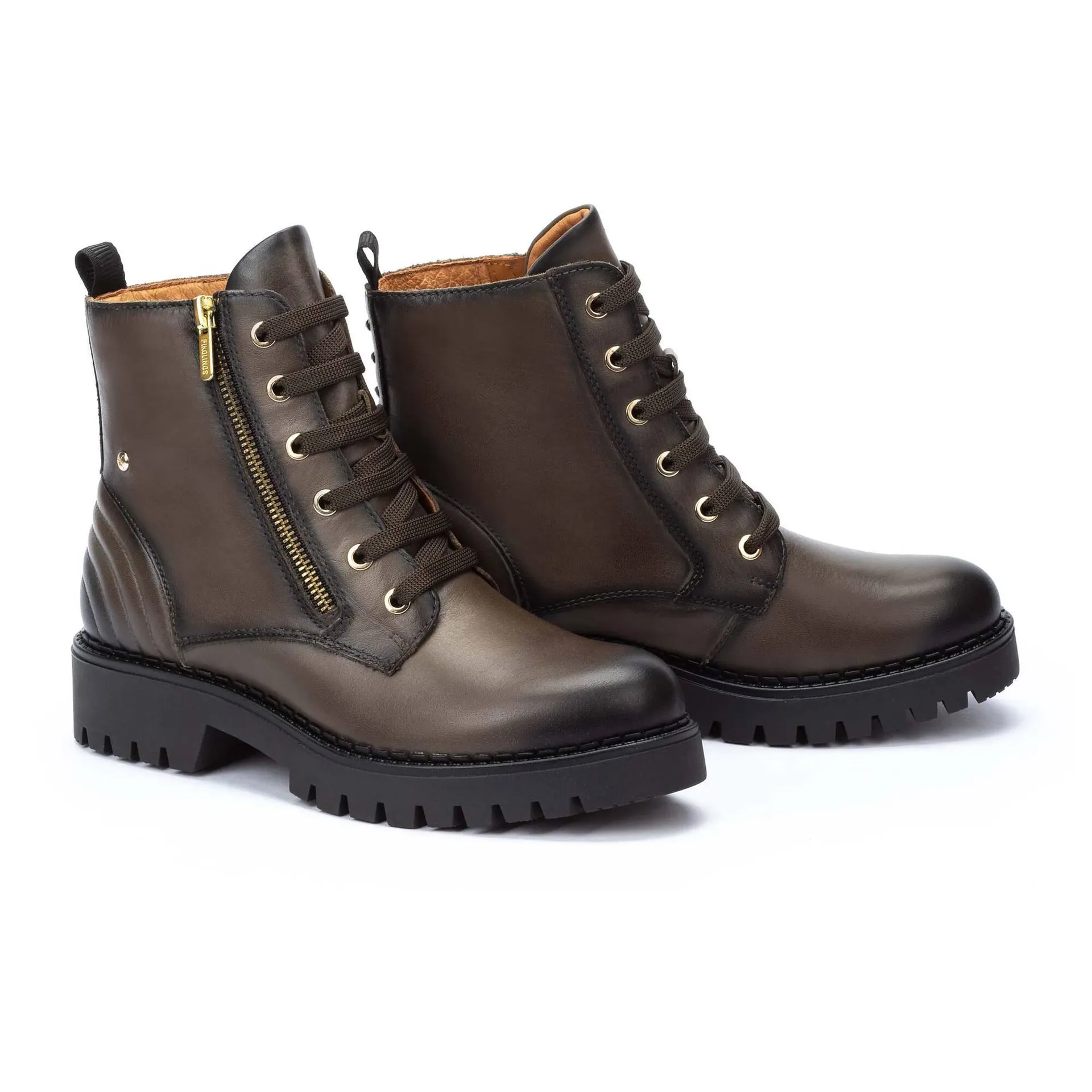 AVILES botín de mujer con cordones y cremallera