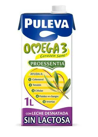 Bebida láctea sin lactosa Puleva 1l omega3