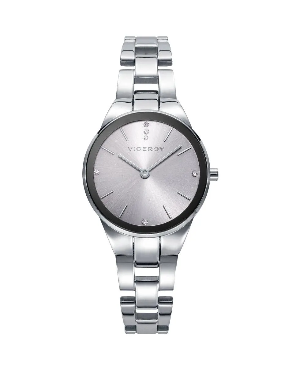 Reloj de mujer Kiss con caja y brazalete de acero