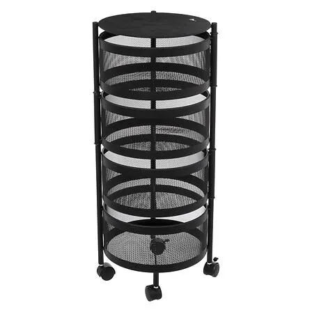 33X76CM CARRITO REDONDO «MAYAJ» NEGRA