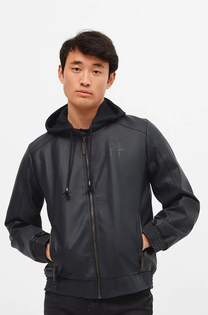 Cazadora aviador con capucha FC Barcelona