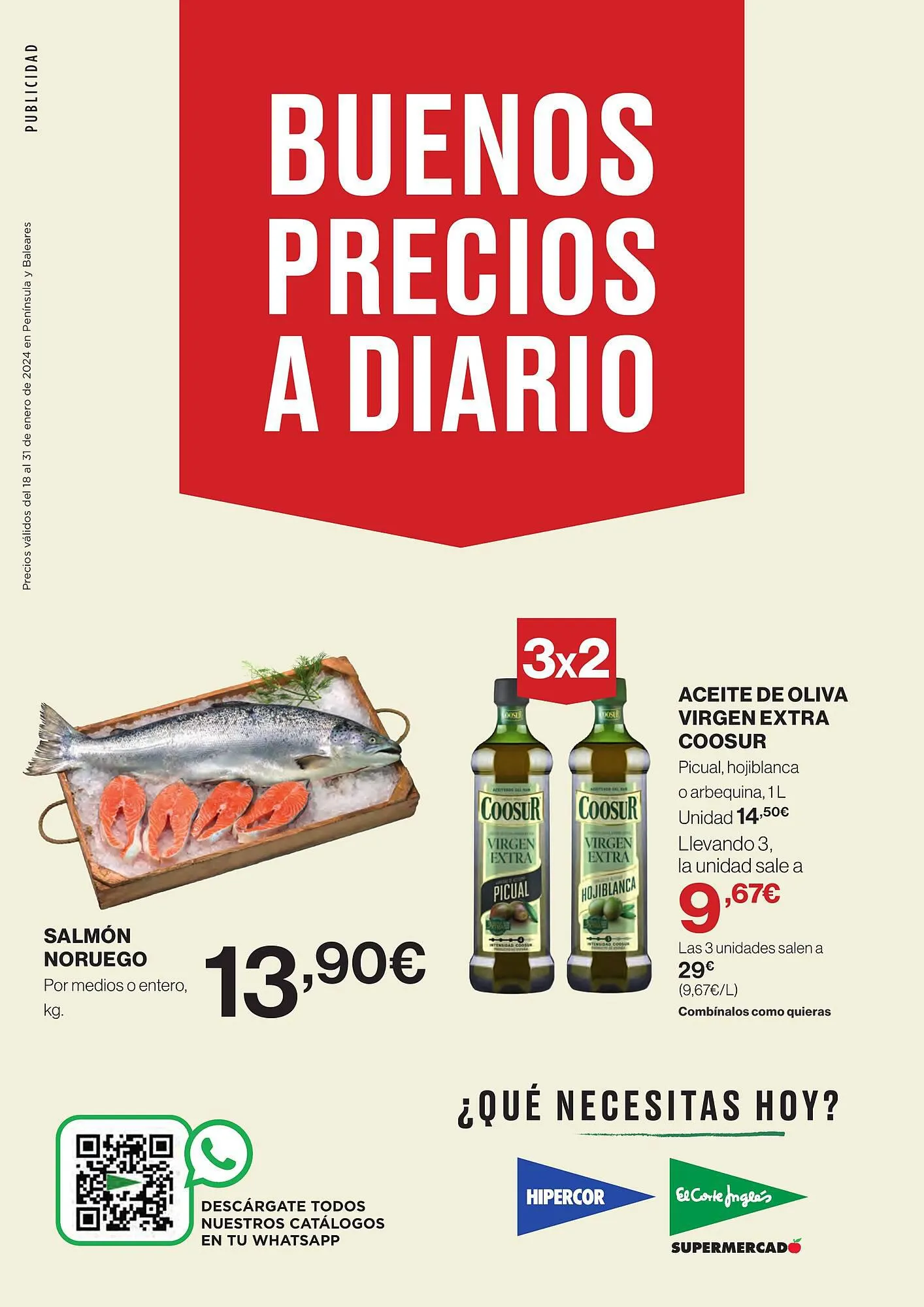 Catálogo de Folleto Hipercor 18 de enero al 31 de enero 2024 - Página 1