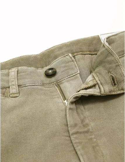 Pantalón sarga lavado Beige