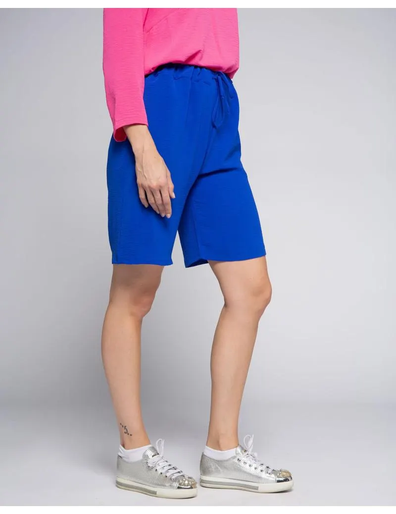 Bermuda Crep Liso Bolsillos