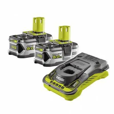 Pack 2 baterías 18V One + - Li-Ion 5Ah + cargador rápido