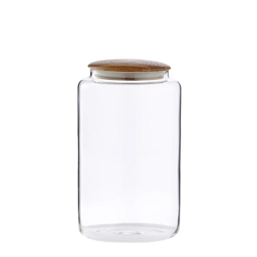 Cristella jar H19 cm. clear
