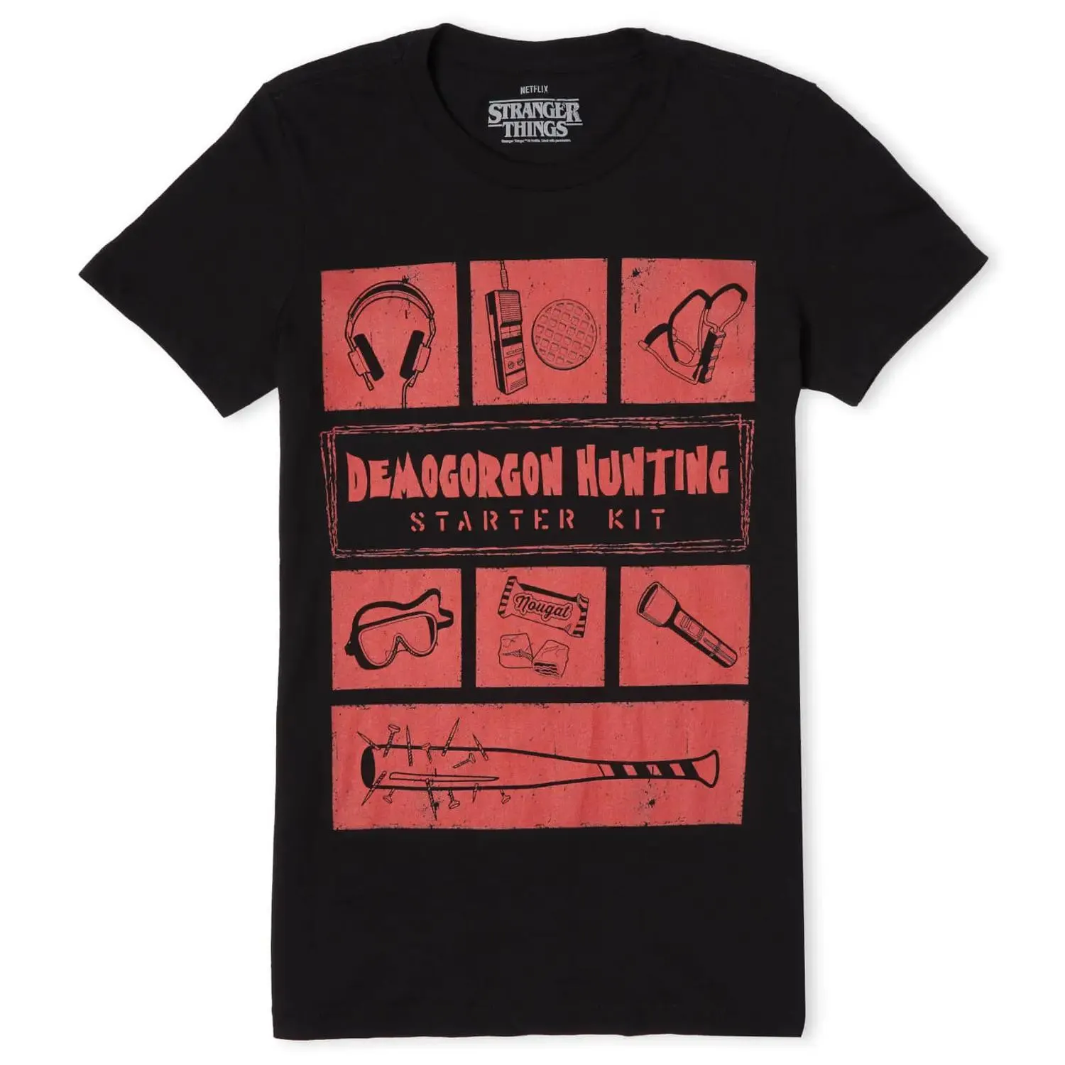 Camiseta Demogorgon Hunter para mujer de Stranger Things - Negro