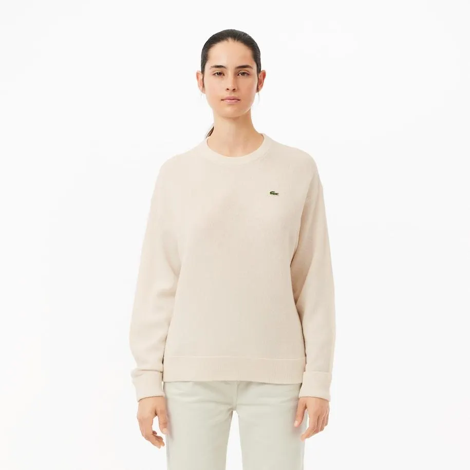 Jersey de mujer Lacoste en lana con cuello redondo
