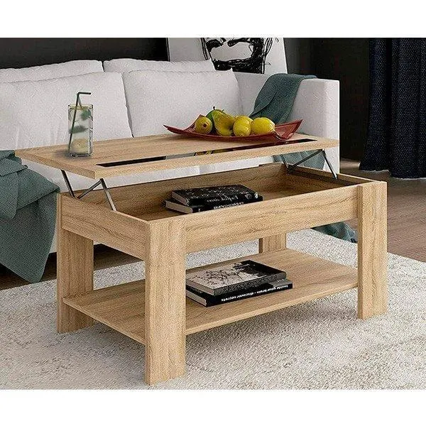 Mesa de centro elevable Águeda 33,8-45,3x90x50 cm