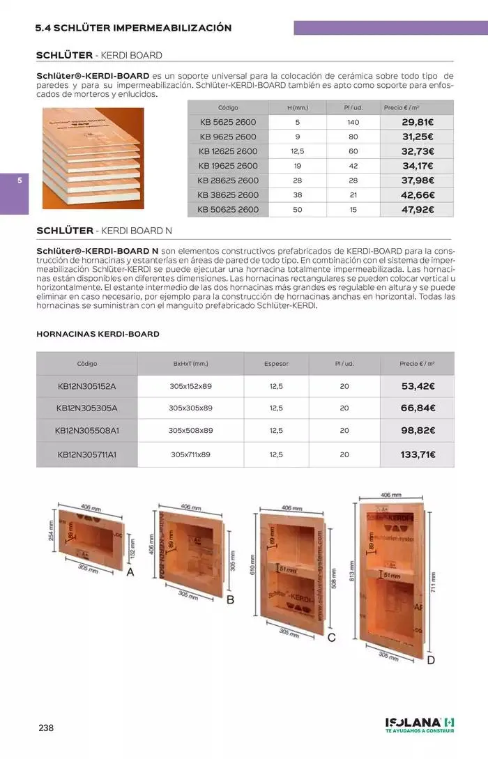 Catálogo de IMPERMEABILIZACIÓN – TARIFA ISOLANA 2025 2 de enero al 31 de marzo 2025 - Página 18