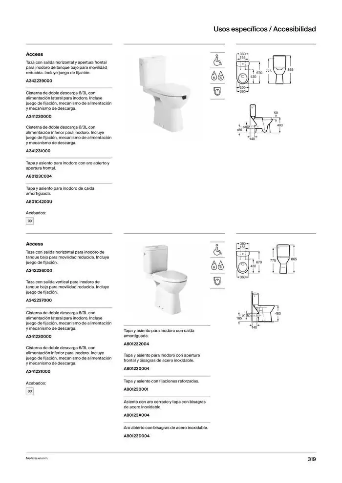 Catálogo de Colecciones de Baño, Muebles y Accesorios 9 de enero al 31 de diciembre 2025 - Página 321