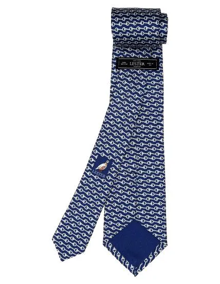 Corbata estribos horizontales Azul/azul