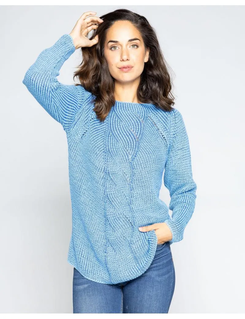 Jersey bicolor trenza