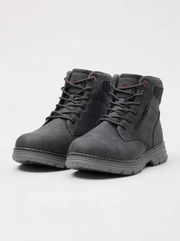 Bota gris combinada