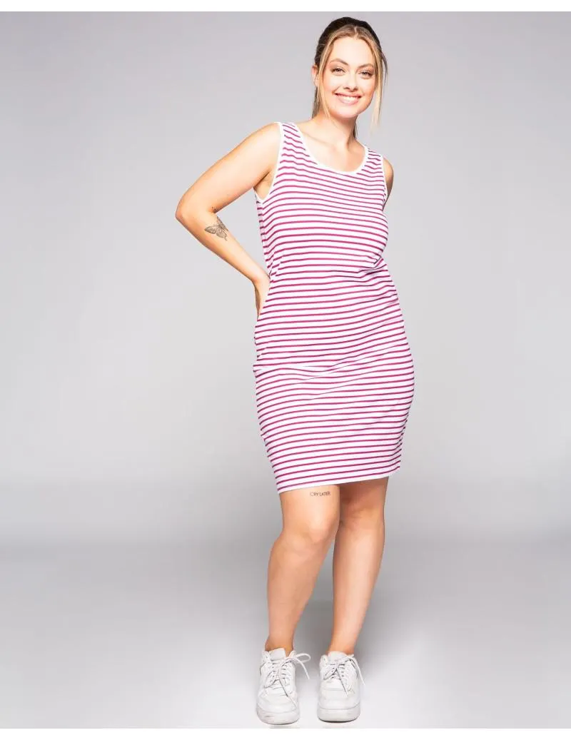 Vestido Tirante Ancho Rayas