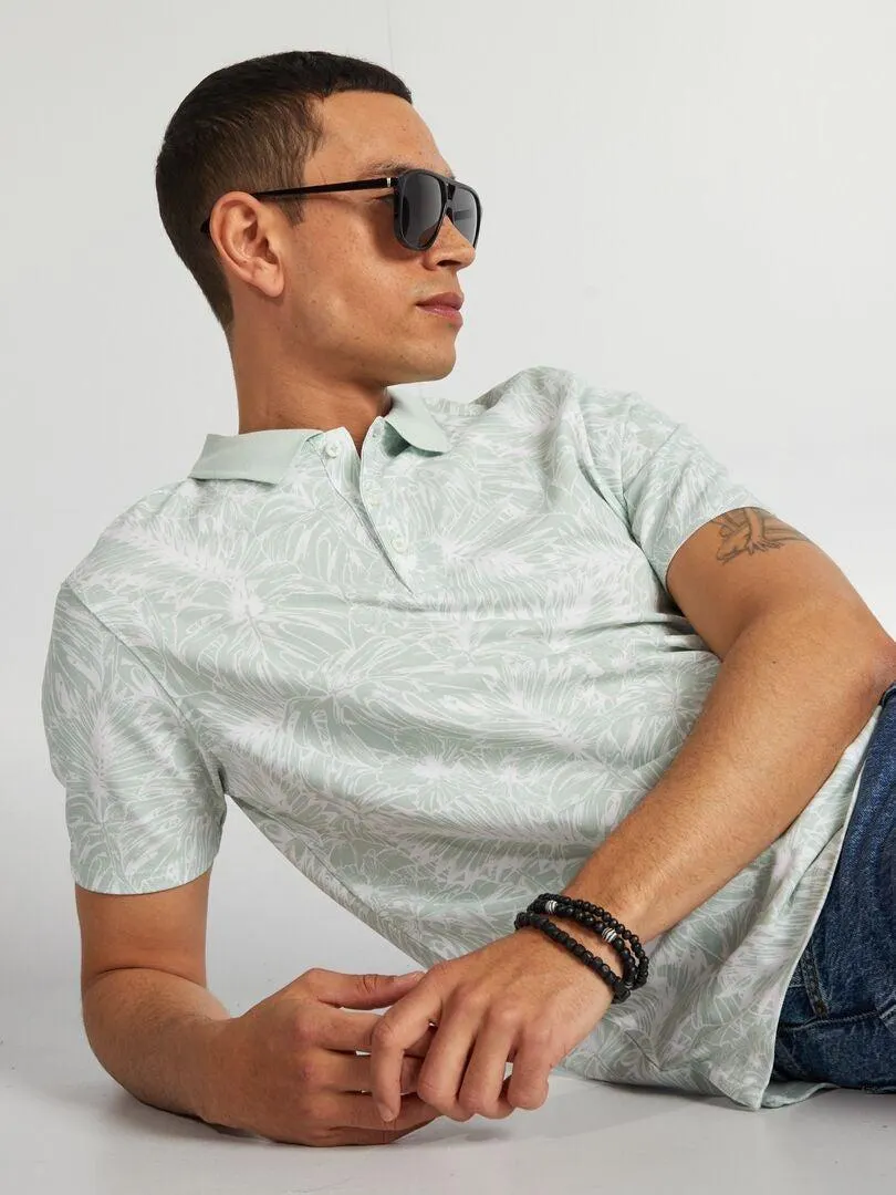 Polo estampado - VERDE
