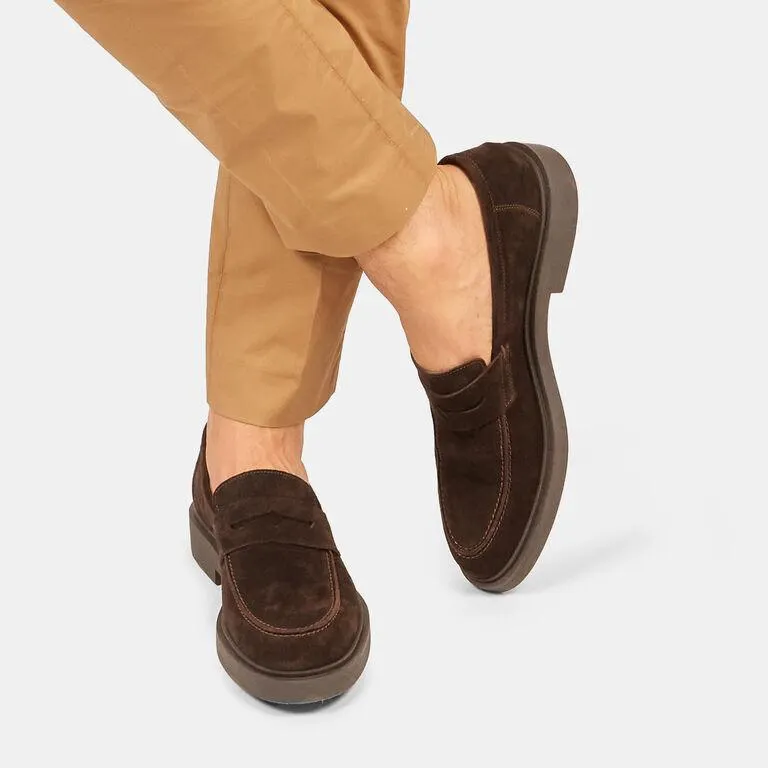 Mocasines de hombre de ante