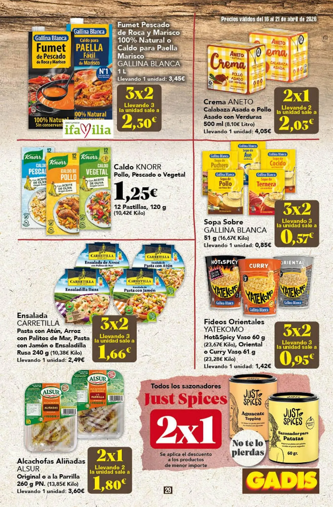 Catálogo de Folleto Gadis 16 de abril al 21 de abril 2026 - Página 29