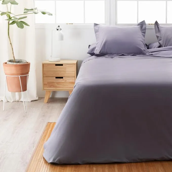 Juego funda nórdica Algodón 3 piezas - Basic Plomo