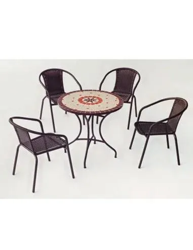 Conjunto de Jardín mosaico Sicilia 75/4 Brasil Hevea